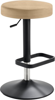 Mayer Sitzmöbel Barhocker »1200«, Breite: 44 cm, höhenverstellbar, Mikrofaser, beige