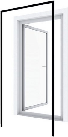 WINDHAGER Insektenschutz, IS Montagerahmen 125x245 cm, anthrazit - schwarz