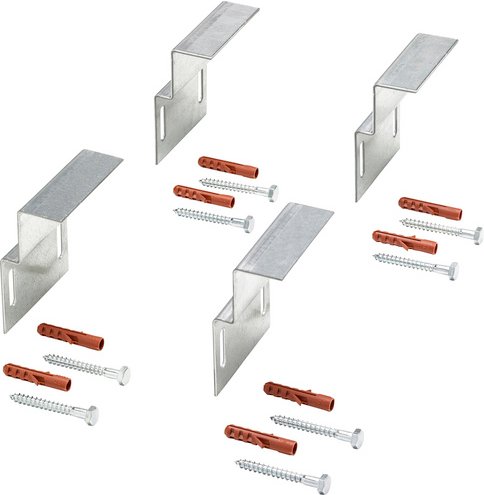 OTTOFOND Wannenrandbefestigung, BxHxL: 12 x 4 x 18 cm, silberfarben