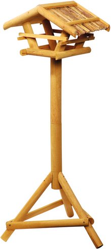 DOBAR Vogelhaus, für Wildvögel, Kiefernholz/Bitumen, natur - braun