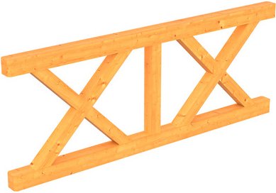 SKANHOLZ Brüstung, B x H: 78,5 x 84 cm, Holz, Farbe: natur