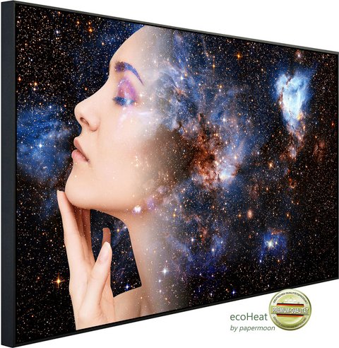 papermoon Infrarotheizung »EcoHeat - Universum Frau«, Matt-Effekt - bunt