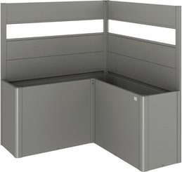 Thumbnail - BIOHORT Sichtschutz für Hochbeet »Belvedere«, Stahlblech, feuerverzinkt/lackiert - grau