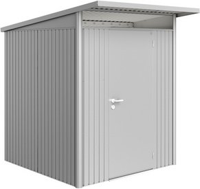 BIOHORT Gerätehaus »AvantGarde®«, Stahl, BxHxT: 174 x 218 x 174 cm (Außenmaße inkl. Dachüberstand) - silberfarben