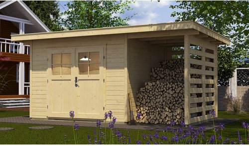 Thumbnail - WEKA Gartenhaus »179 A Gr.2«, Holz, BxHxT: 504 x 224 x 241 cm (Außenmaße inkl. Dachüberstand) - beige