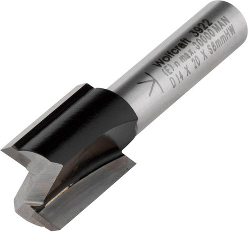 WOLFCRAFT Nut-und Kantenfräser, Hartmetall - silberfarben