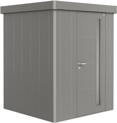 BIOHORT Gerätehaus »Neo 1A«, Stahl, BxHxT: 180 x 222 x 180 cm (Außenmaße inkl. Dachüberstand) - grau