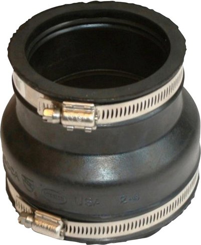 MARLEY Rohrverbinder, Kautschuk, Stärke: 1,8 mm, DIN EN 1451-1 - schwarz