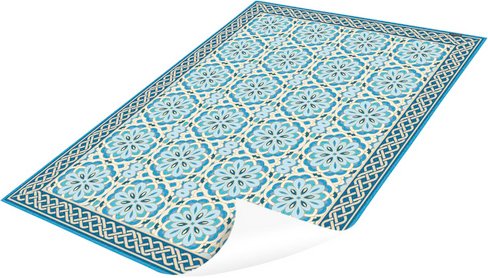 mySPOTTI Vinyl Teppich »Lisha«, BxL:65 cm x 85 cm, tuerkis|gelb