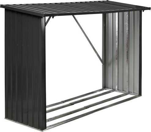 FLORAWORLD Kaminholzregal, BxHxL: 163 x 142 x 89 cm, anthrazit - grau