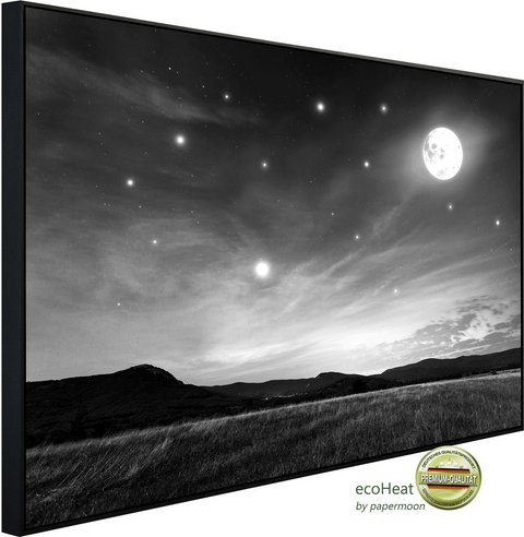 Thumbnail - papermoon Infrarotheizung »EcoHeat - Nachthimmel Schwarz + Weiss«, Matt-Effekt - bunt