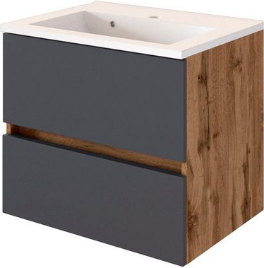 HELD MÖBEL Waschtisch »Lucca«, BxHxT: 60 x 54 x 47 cm - grau