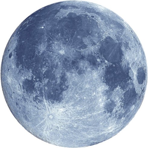 K&L Wall Art Vliestapete »Runde Vliestapete«, Mond Planet Vollmond Kinder, mehrfarbig, matt - bunt