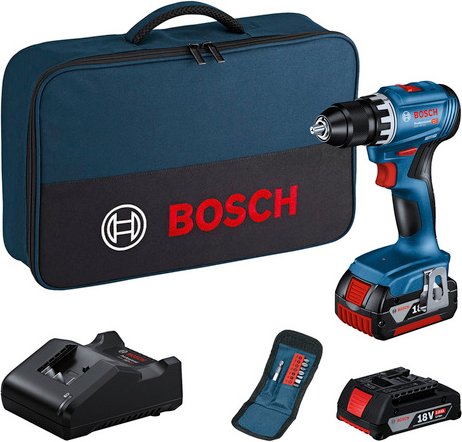 Thumbnail - BOSCH PROFESSIONAL Akku-Bohrschrauber-Set »GSR 18V-45«, max. Drehzahl: 1900 U/min, BxH: 73 x 203 mm - blau | schwarz