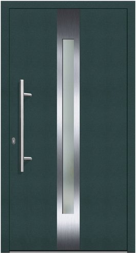 KNOCK Flügelüberdeckende Kunstoff-Haustür »Terra«, moosgrün - gruen