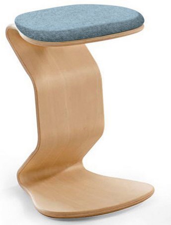 Mayer Sitzmöbel Hocker »NEST NATURE«, BxH: 32 x 49 cm, Schurwolle, blau