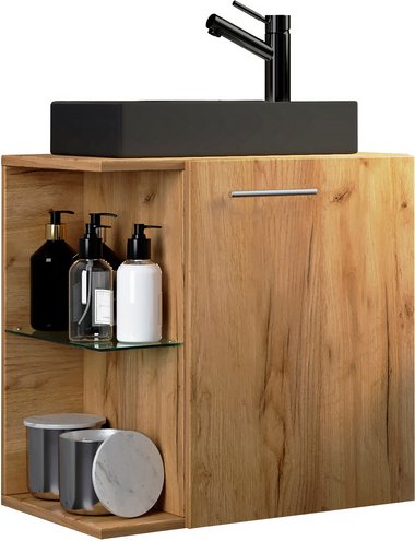 VCM Gäste-Waschplätze »Hausa«, BxHxT: 52 x 63 x 34 cm - braun