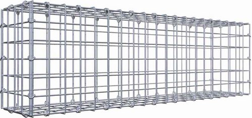 Gabiona Gabione, silbergrau, Maschenweite 5 cm x 5 cm, C-Ring - silberfarben