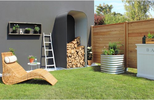 VITAVIA Holzlager »Lignum 858« - grau