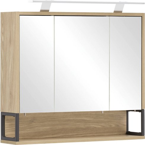 SCHILDMEYER Spiegelschrank »Limone«, BxHxT: 70 x 68 x 16 cm - braun