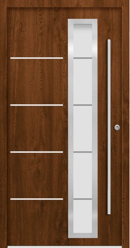 Splendoor Sicherheitshaustür »SPLIT Prime RC2«, Aluminium, in nussbaum - braun
