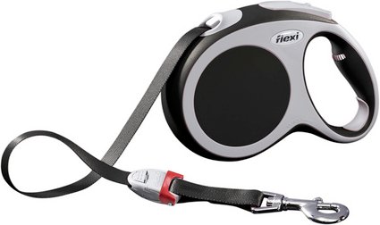 flexi Hundeleine, Größe: L, Nylon, schwarz