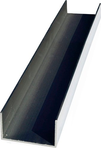 Fuchs Design U-Profil, BxL: 9 x 250 cm, Aluminium - silberfarben