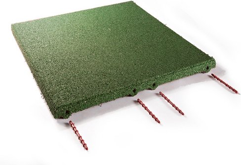 TERRASOFT Fallschutzplatte, BxHxL: 50 x 3 x 50 cm, Fallhöhe: 1,00 m, Gummi/Kautschuk