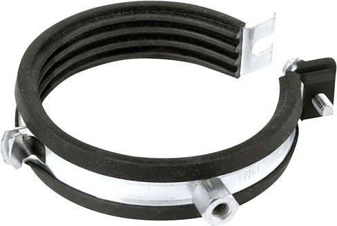 CORNAT Rohrschelle, stahl/gummi, 1 Stück - silberfarben