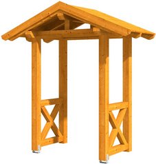 SKANHOLZ Vordach »Siegen 4«, 247 x 116 cm (BxT), nordische Fichte, eiche hell - beige | braun