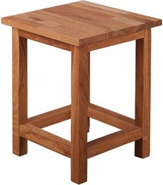 INTERIA Home & Living Hocker »MAX«, BxH: 30 x 40 cm, Eichenholz - beige