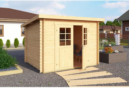 Mr. GARDENER Gartenhaus »Grenada«, Holz, BxHxT: 290 x 211 x 200 cm (Außenmaße inkl. Dachüberstand) - beige