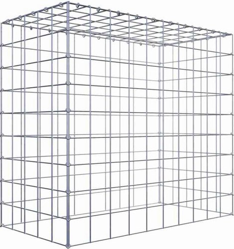 Gabiona Gabione, silbergrau, Maschenweite 10 cm x 10 cm, C-Ring - silberfarben