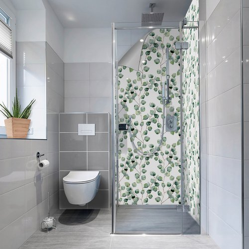 mySPOTTI Duschrückwand-Panel, fresh, Blätter, 255x100 cm - gruen