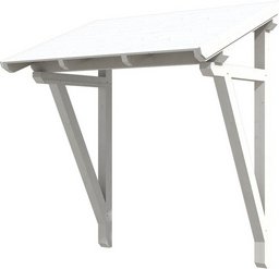 SKANHOLZ Vordach »Paderborn 2«, 242 x 156 cm (BxT), nordische Fichte, weiß - weiss