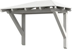 SKANHOLZ Vordach »Wismar 1«, 258 x 126 cm (BxT), nordische Fichte, weiß - weiss