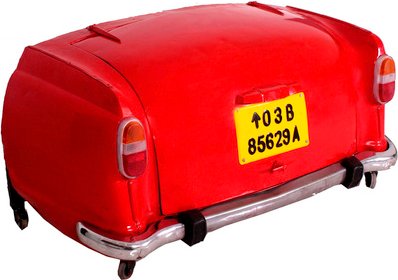 SIT Schrank »THIS & THAT«, Altmetall/Altholz - rot