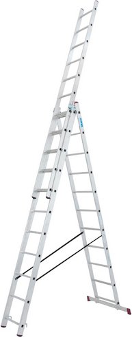 KRAUSE Vielzweckleiter »CORDA«, 33 Sprossen, Aluminium - silberfarben