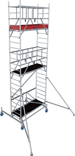 KRAUSE Faltgerüst »ProTec«, Arbeitshöhe: 6,80 m, max. 200 kg/m², Aluminium - silberfarben