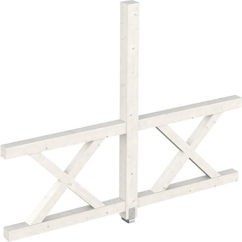 SKANHOLZ Seitenwand, B x H: 78,5 x 210 cm, Holz, Farbe: weiß