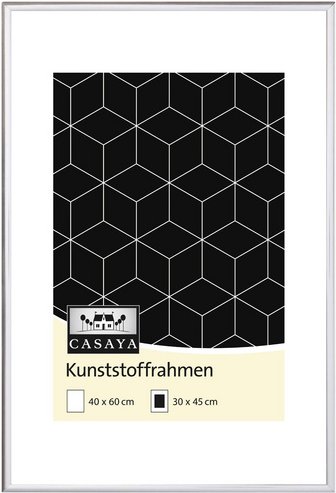 CASAYA Bilderrahmen, CASAYA Kunststoffrahmen, Silber, 40x60 cm - silberfarben