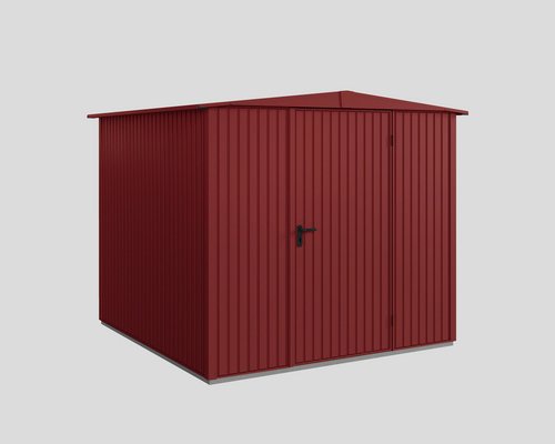 Thumbnail - Ecostar Gerätehaus »Trend-S«, Metall, BxHxT: 238 x 216 x 238 cm (Außenmaße inkl. Dachüberstand) - rot