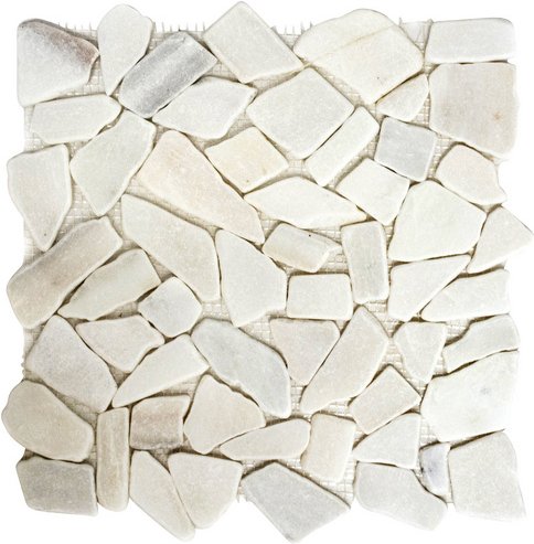 HuH Mosaik Mosaikfliese »Hainan«, BxL: 31,5 x 31,5 cm, Wandbelag/Bodenbelag - weiss