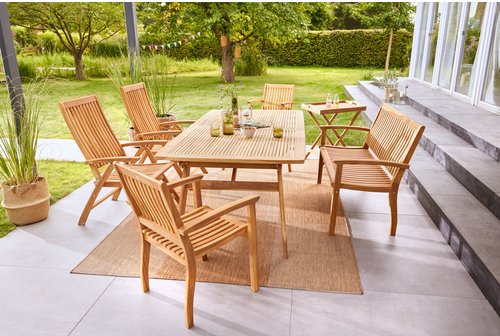 CASAYA Klappsessel »Somerville«, Holz, BxHxT: 110 x 62 x 75 cm - beige