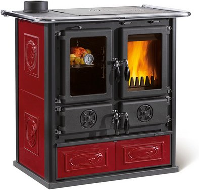 La Nordica-Extraflame® Holzherd »Rosetta Sinistra«, bordeaux, Stahl, 7,9 kW - rot