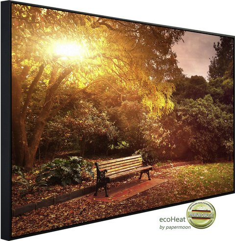 papermoon Infrarotheizung »EcoHeat - Bank im Park«, Matt-Effekt - bunt