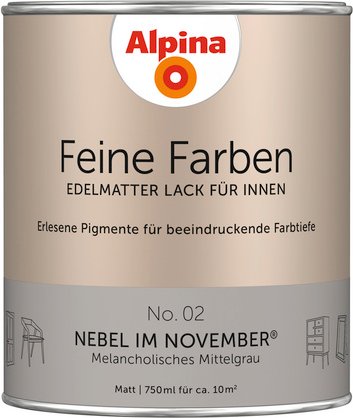 Thumbnail - ALPINA Buntlack »Feine Farben«, 0,75 l, mittelgrau