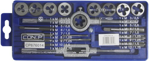 CONNEX Gewindeschneidsatz, silberfarben, Metall