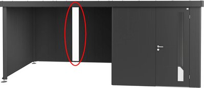 BIOHORT Lichtpaneel, für Gerätehaus Neo, getönt, aus Echtglas - silberfarben