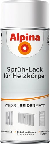 ALPINA Sprühlack, 400 ml, für ca. 1,5 m², weiß, seidenmatt - weiss